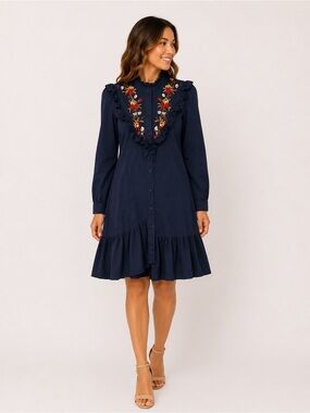 abercrombie long sleeve denim dress Abercrombie & Fitch Dress Womens Small Blue Denim Shirt Basic Neutral Casual